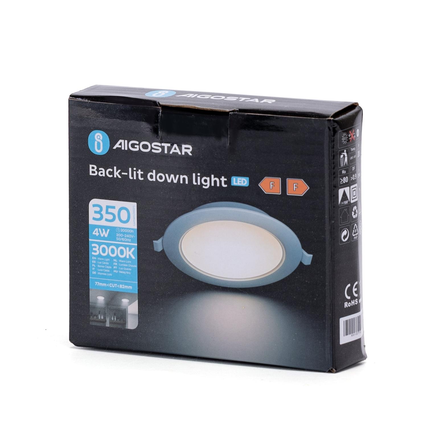 Podtynkowa okrągła lampa LED/Down light 4W 3000K