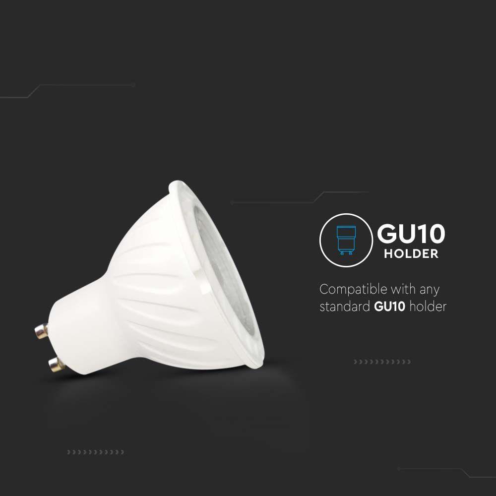 6W GU10 Żarówka LED, Chip SAMSUNG, Barwa:3000K, Trzonek:GU10, VTAC, SKU 21165