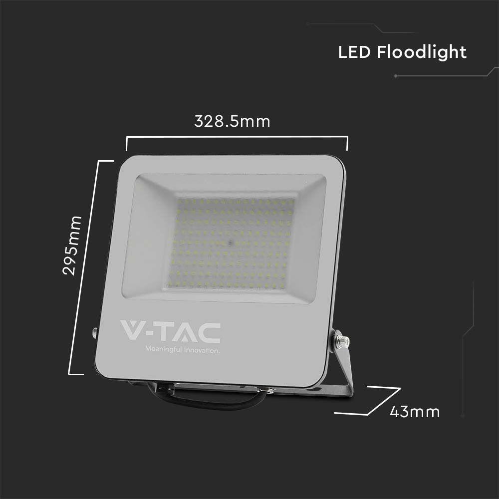 150W Naświetlacz LED SMD, Chip SAMSUNG, Barwa:4000K, Obudowa: Czarna, Skuteczność 160lm/W, VTAC, SKU 10362