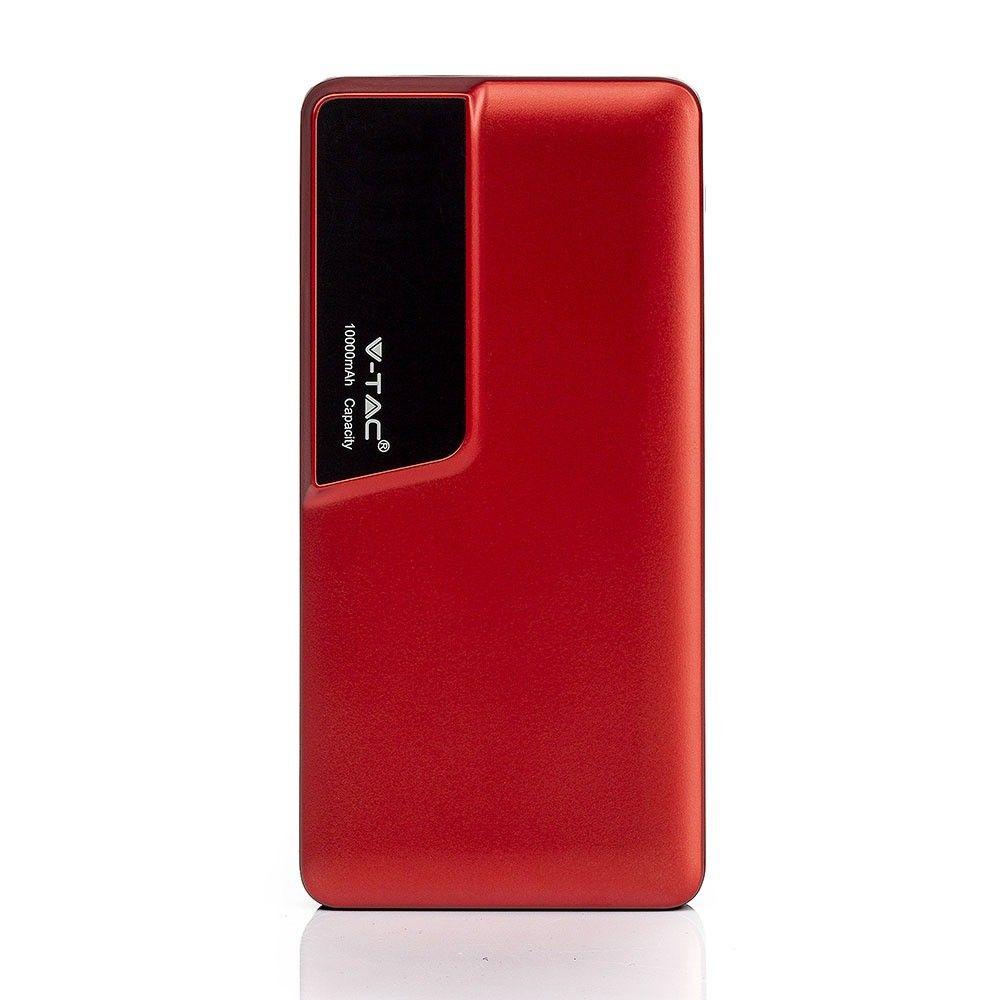 VT-3511 10000mah POWER BANK WITH DIGITAL DISPLAY & USB TYPE-C-RED