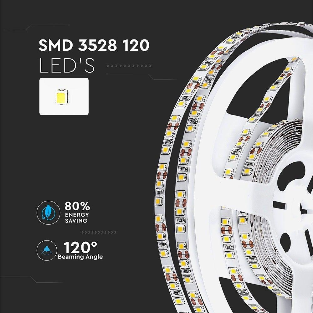 VT-3528-120 7.2W/M LED STRIP LIGHT 4500K IP20 (5M/ROLL)(PRICE PER M)