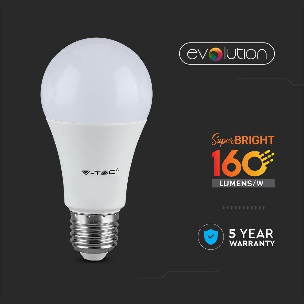 VT-2310 9.5W A60 LED PLASTIC BULB 4000K E27(160LM/WATT)