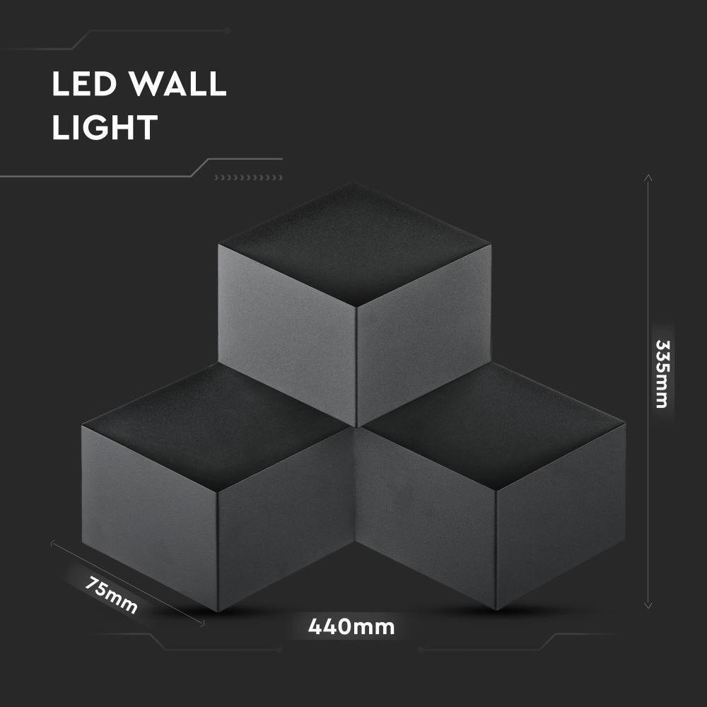 VT-709 9W LED WALL LIGHT 4000K IP20 BLACK BODY