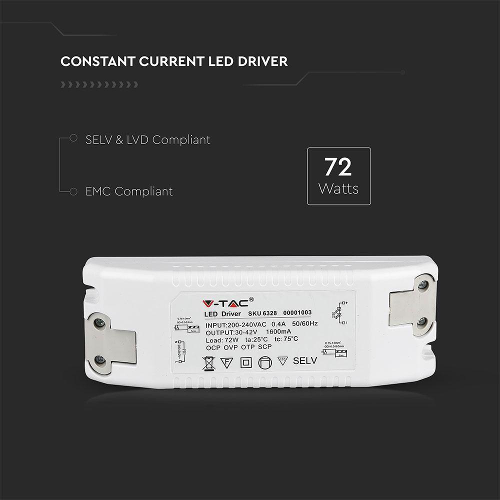 72W NON DIMMABLE DRIVER FOR LED PANEL-5 YRS WTY