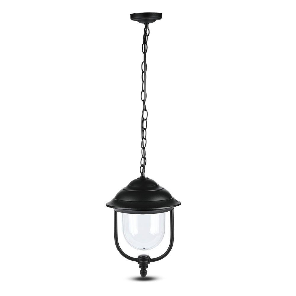 Lampa ogrodowa wisząca 1xE27, Retro, Czarny, IP44, VTAC, SKU 7529