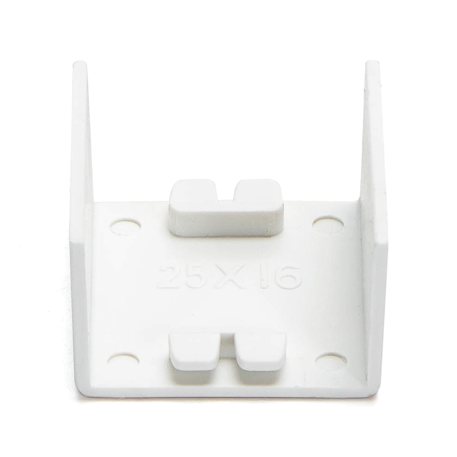 PVC Square Trunking Connector White 25*16mm 4pcs