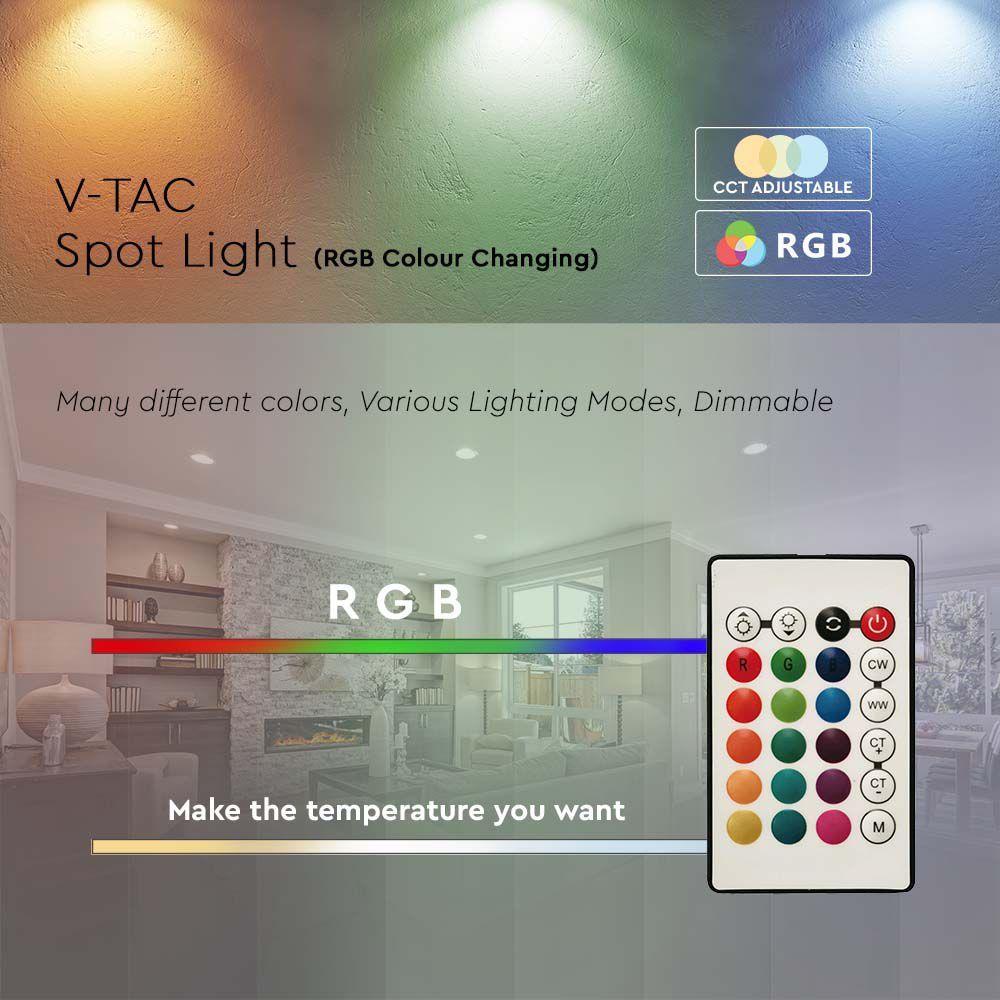 VT-2224 4.8W G45 LED SMART BULB RF CONTROL(SQ) RGB+3000K DIMMABLE E27