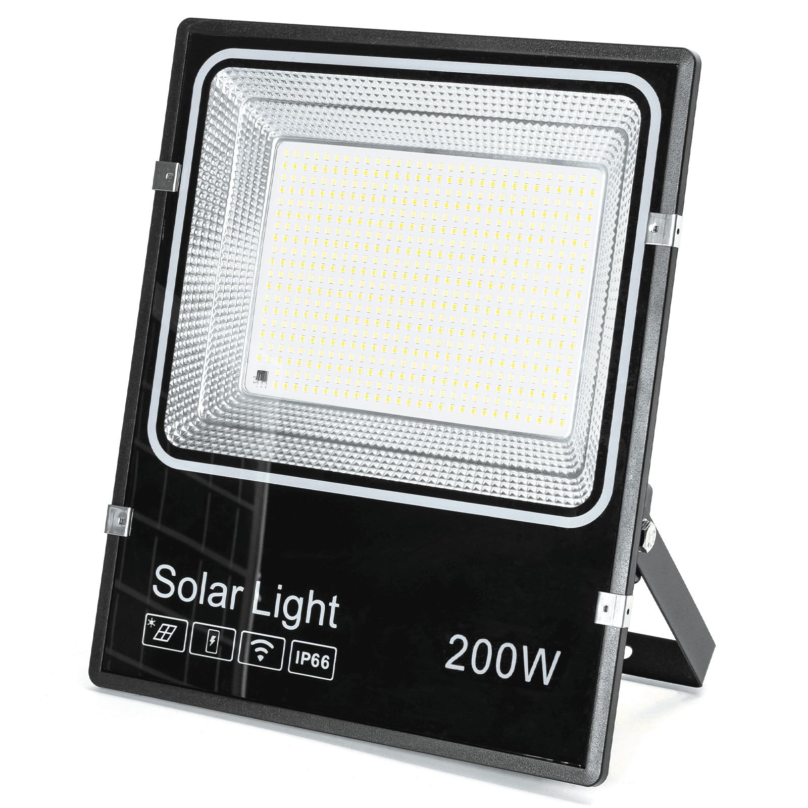 LED FLOOD LIGHT WITH SOLAR PANEL /08 Series/ 5M LINE/200W /CCT