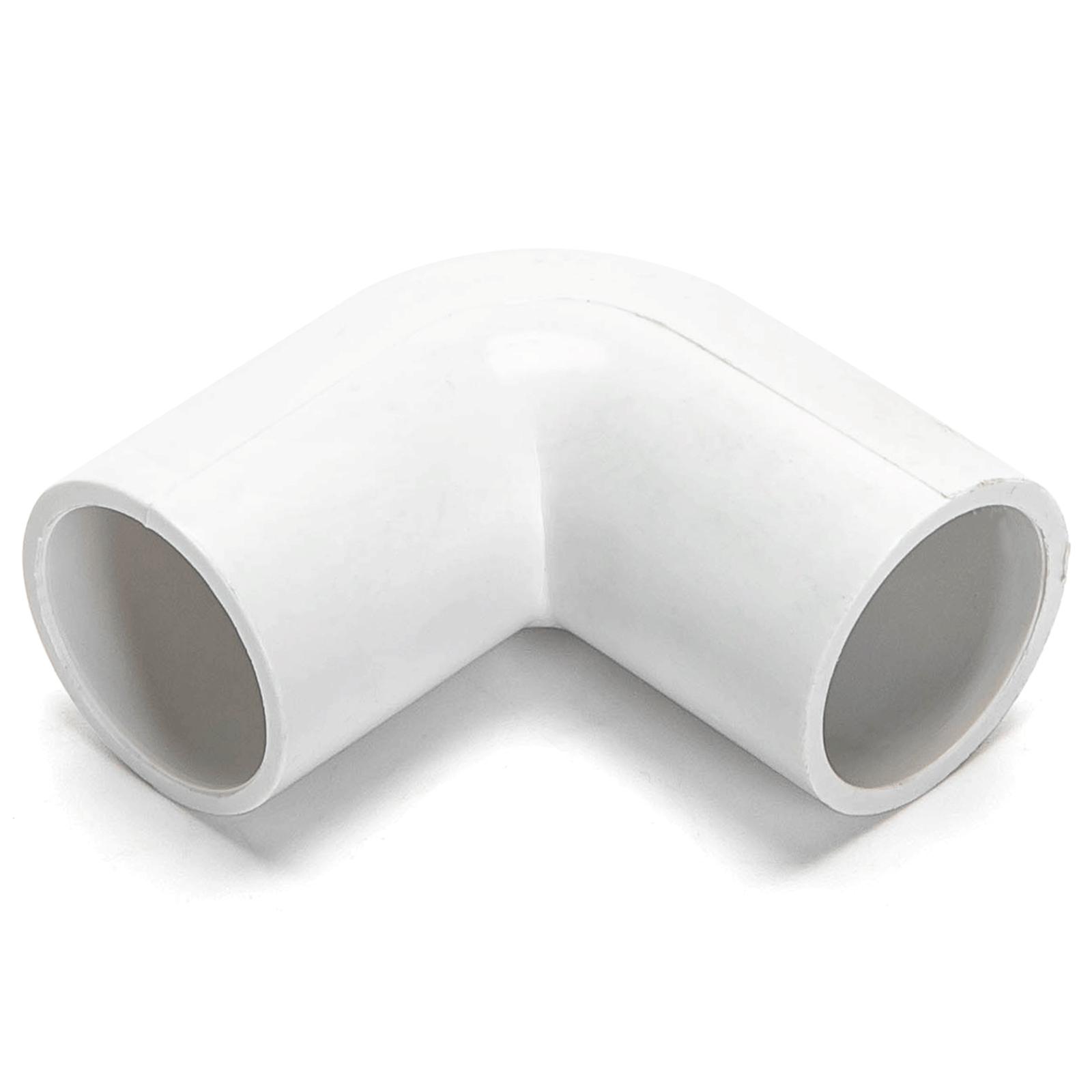 PVC Round Wire Duct Bend White 16mm 4PCS