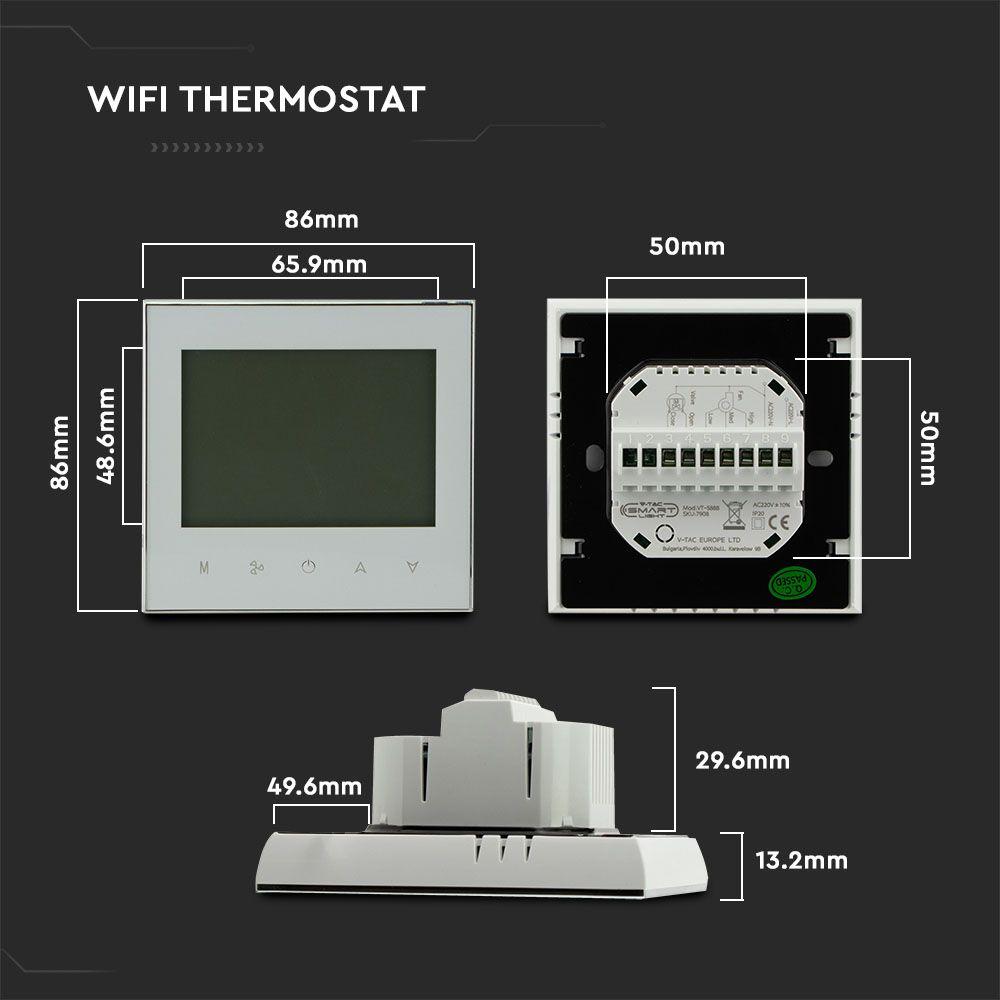 VT-5888 WIFI FAN COIL ROOM THERMOSTAT-2 PIPE-COMPATIBLE WITH ALEXA & GOOGLE HOME