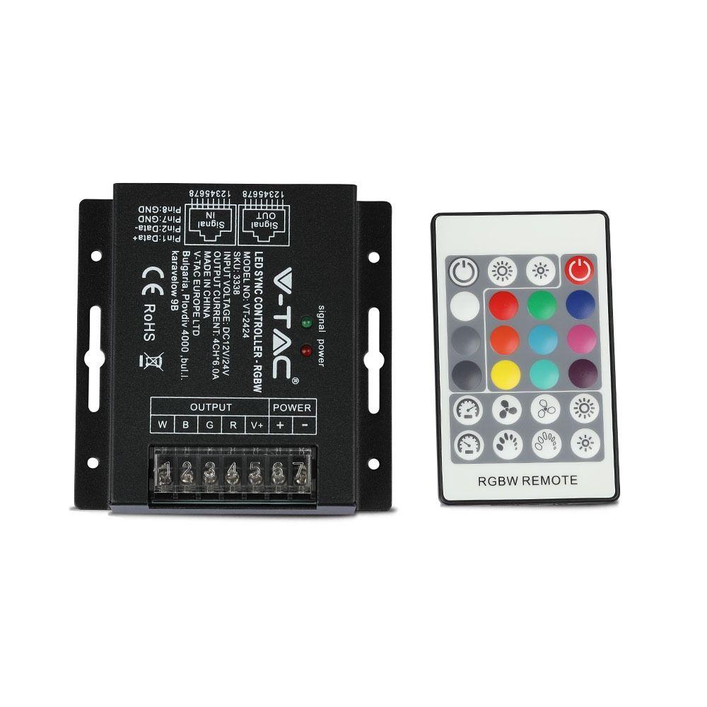 VT-2424 288W LED RGBW SYNC CONTROLLER WITH 24B RF DIMMER