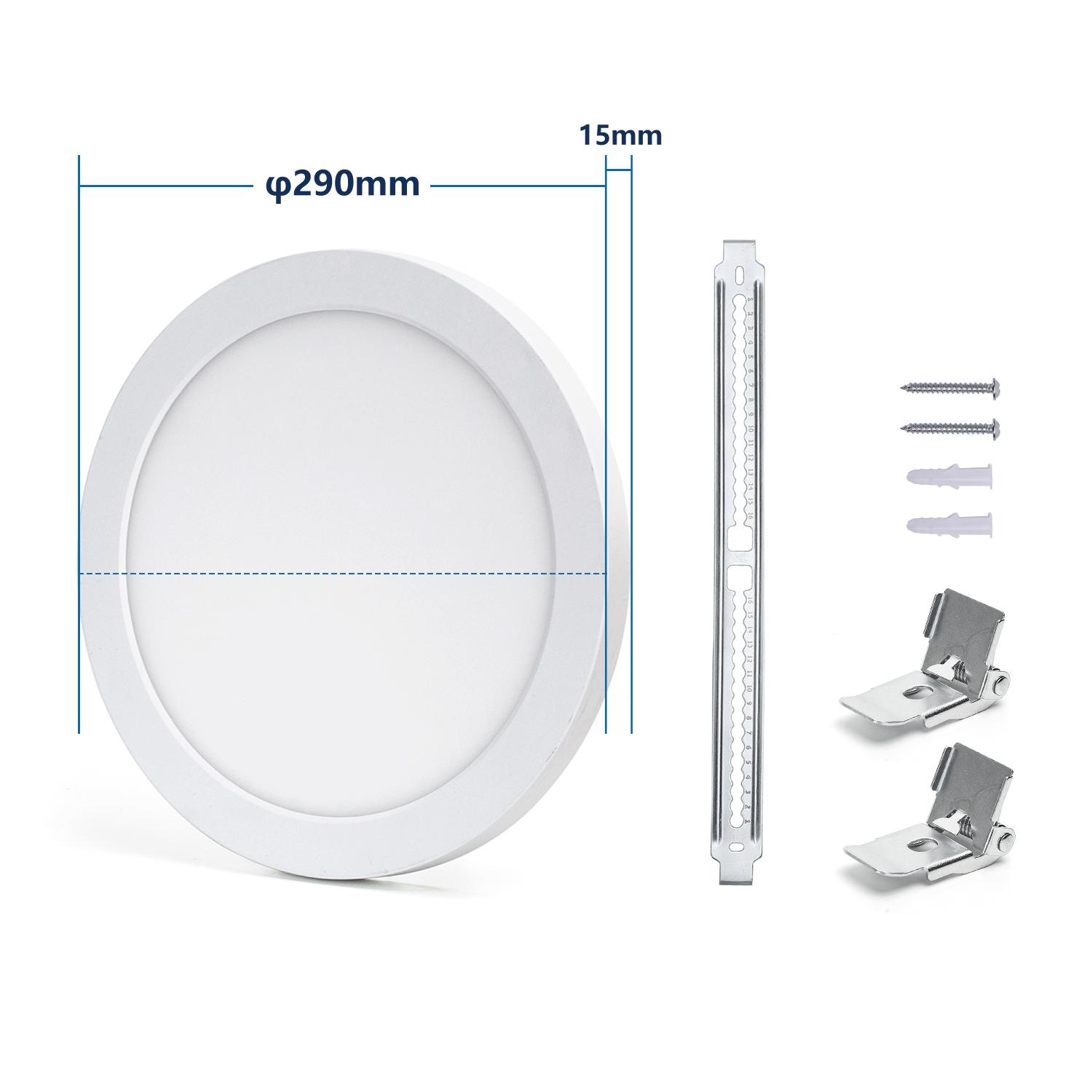 Downlight okrągły LED E6 24W Regulowana wielkość i temperatura koloru (24W,3000K/4000K/6000K,2200lm)