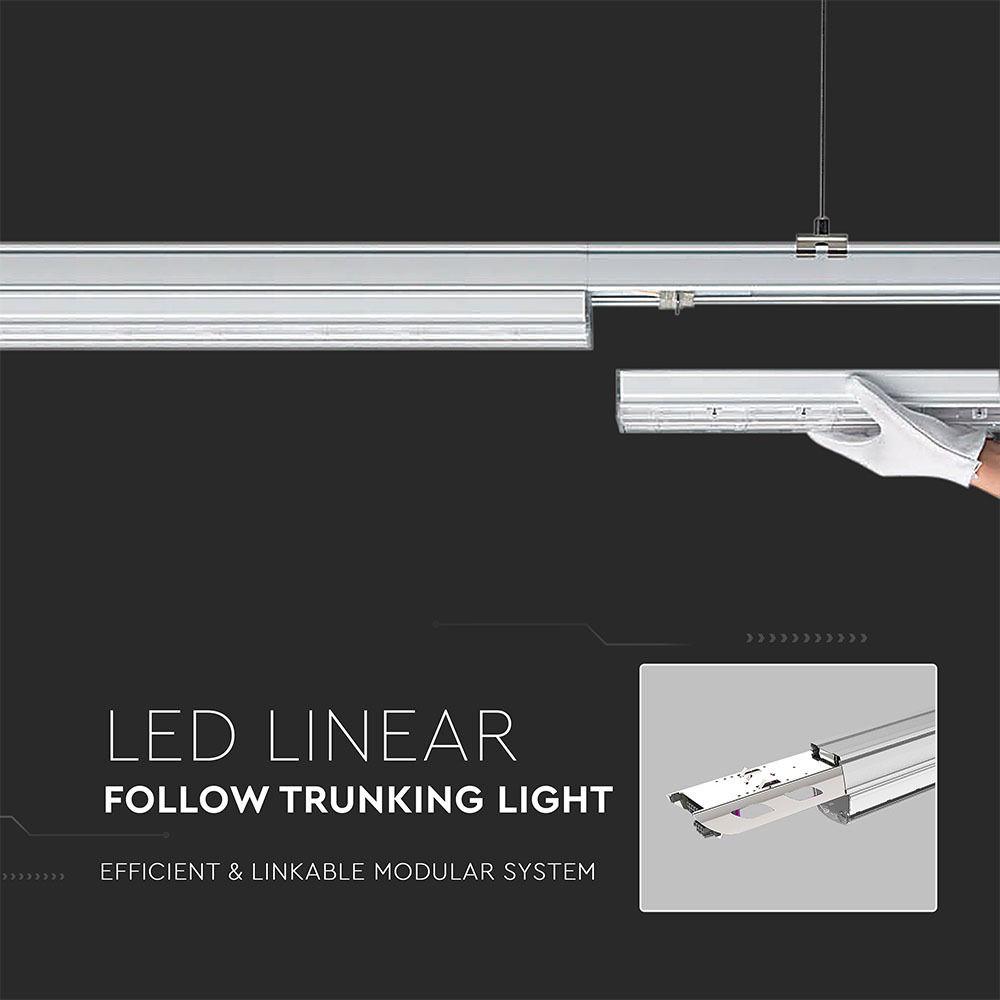 VT-4550D 50W LED LINEAR FOLLOW TRUNKING 4000K 90'D LENS (160LM/W)-DIMMABLE