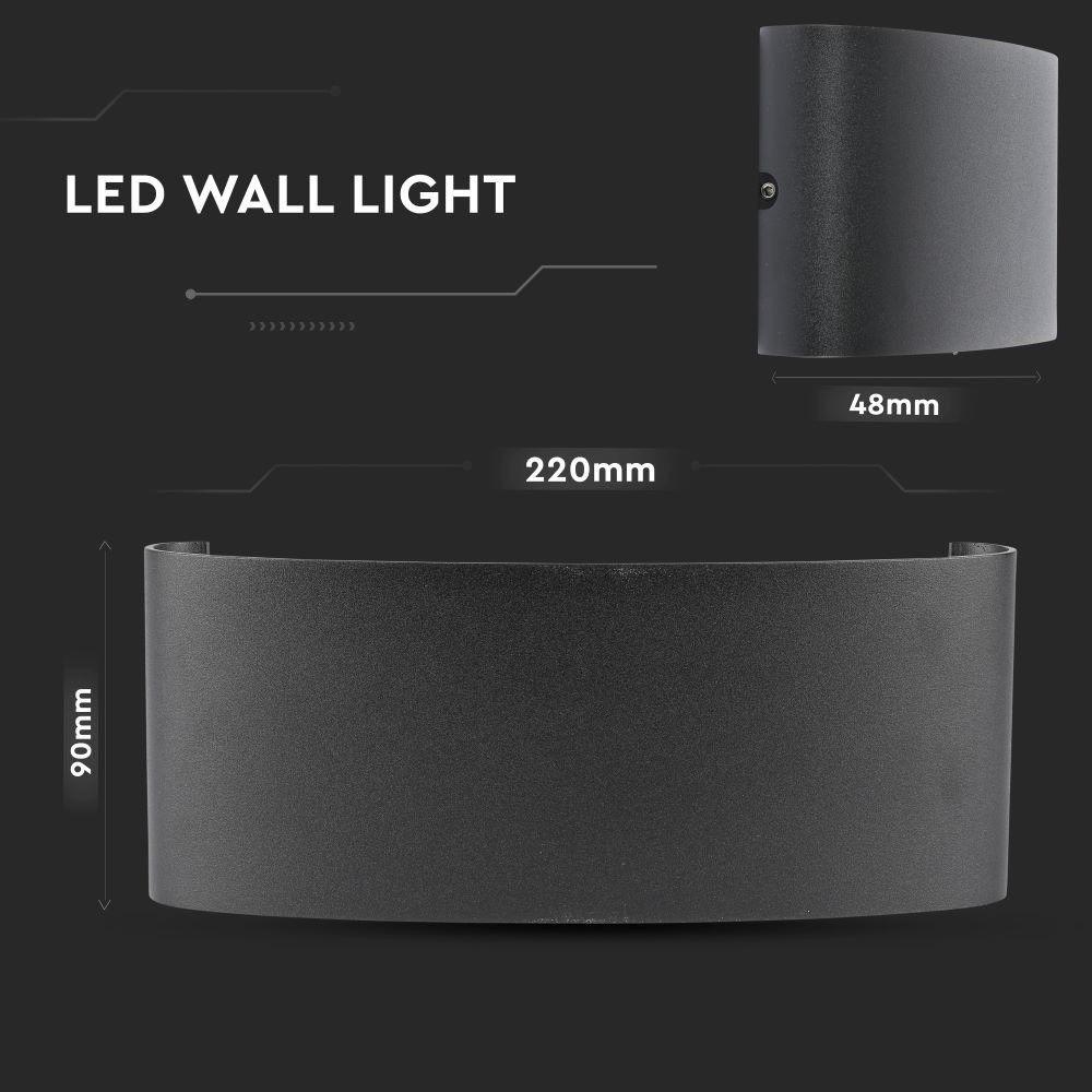 VT-848 8W LED UP-DOWN WALL LIGHT(BRIDGELUX CHIP) 4000K-SAND BLACK