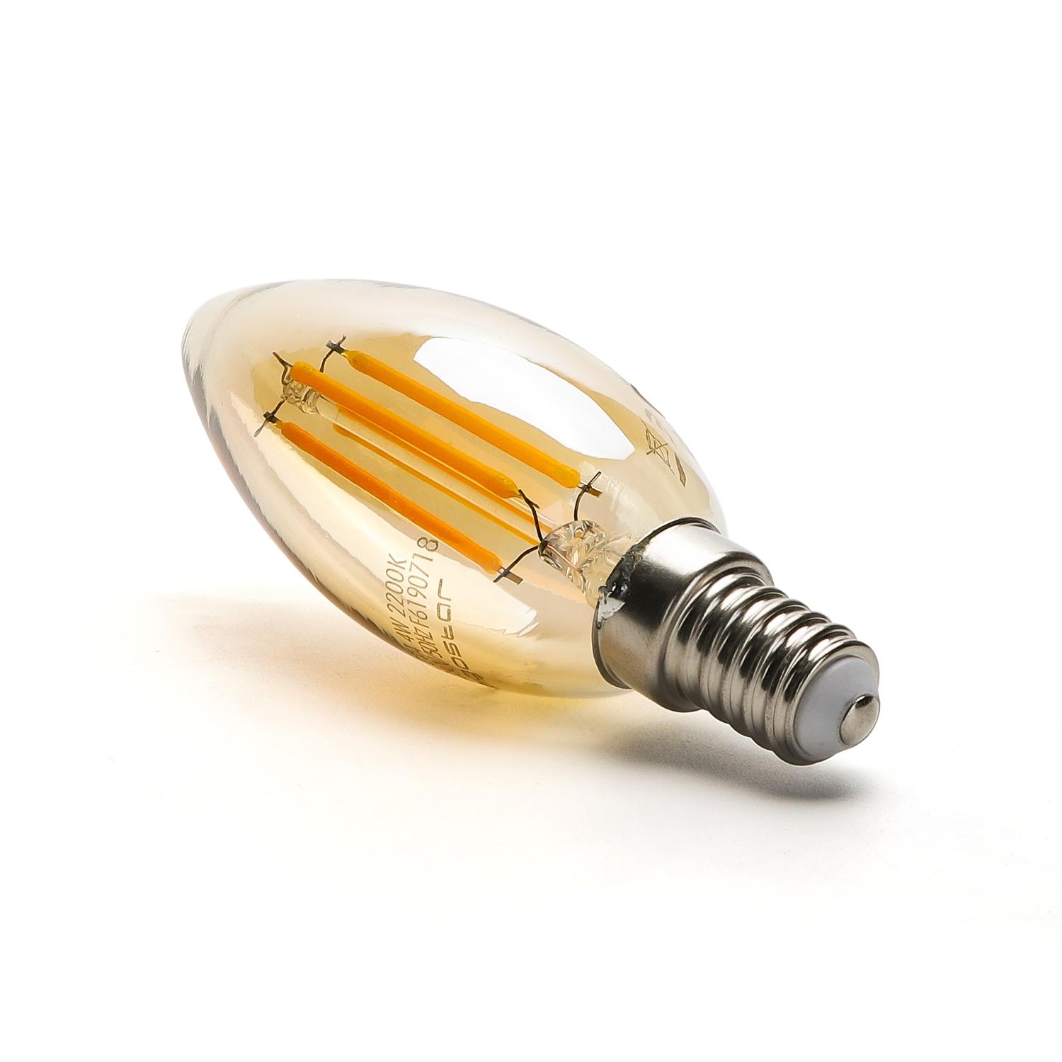 LED Filament Bulb (Amber) C35 E14 4W