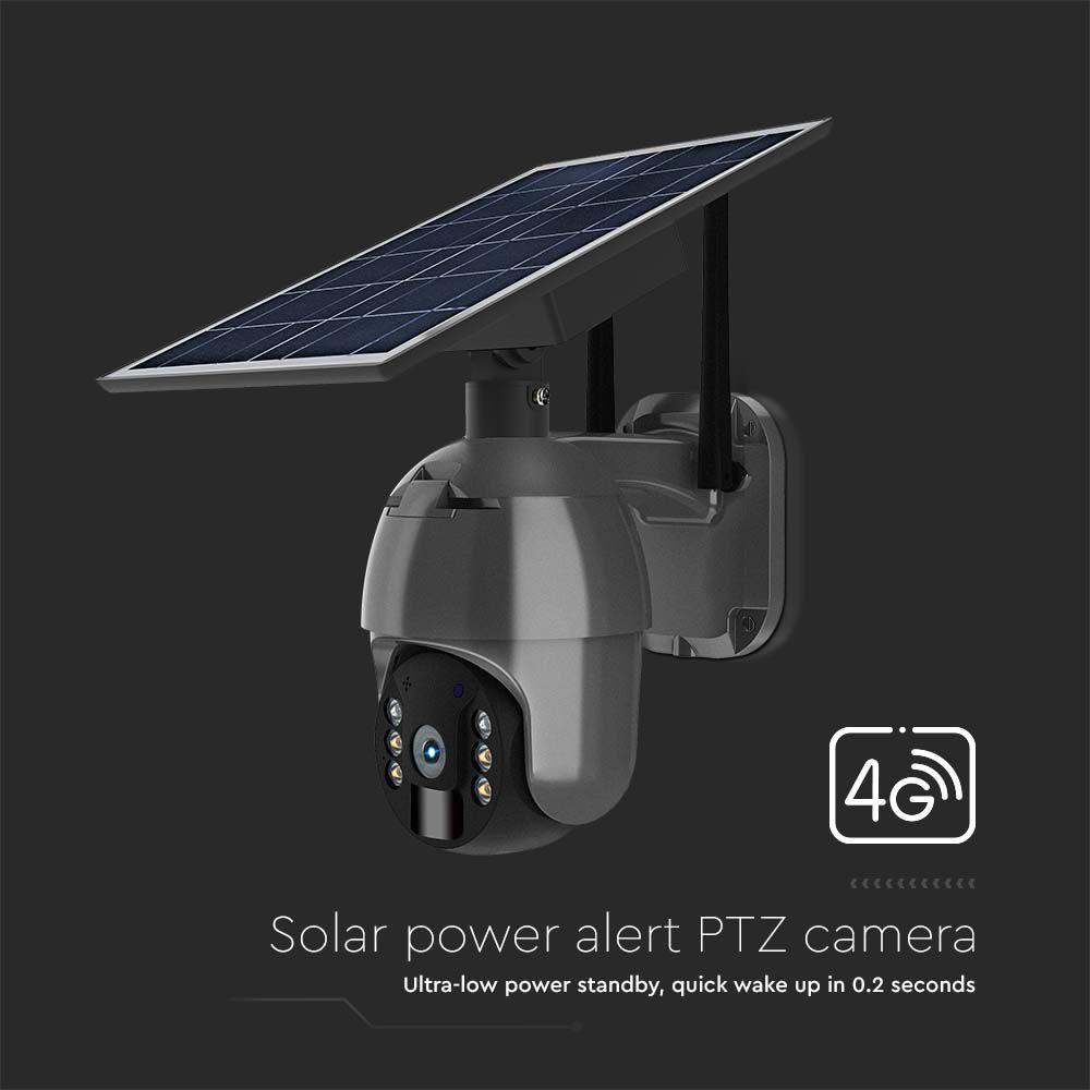 1080P Kamera zewnętrzna SMART z panelem solarnym, Sensor, IP65, Czarna, VTAC, SKU 11615