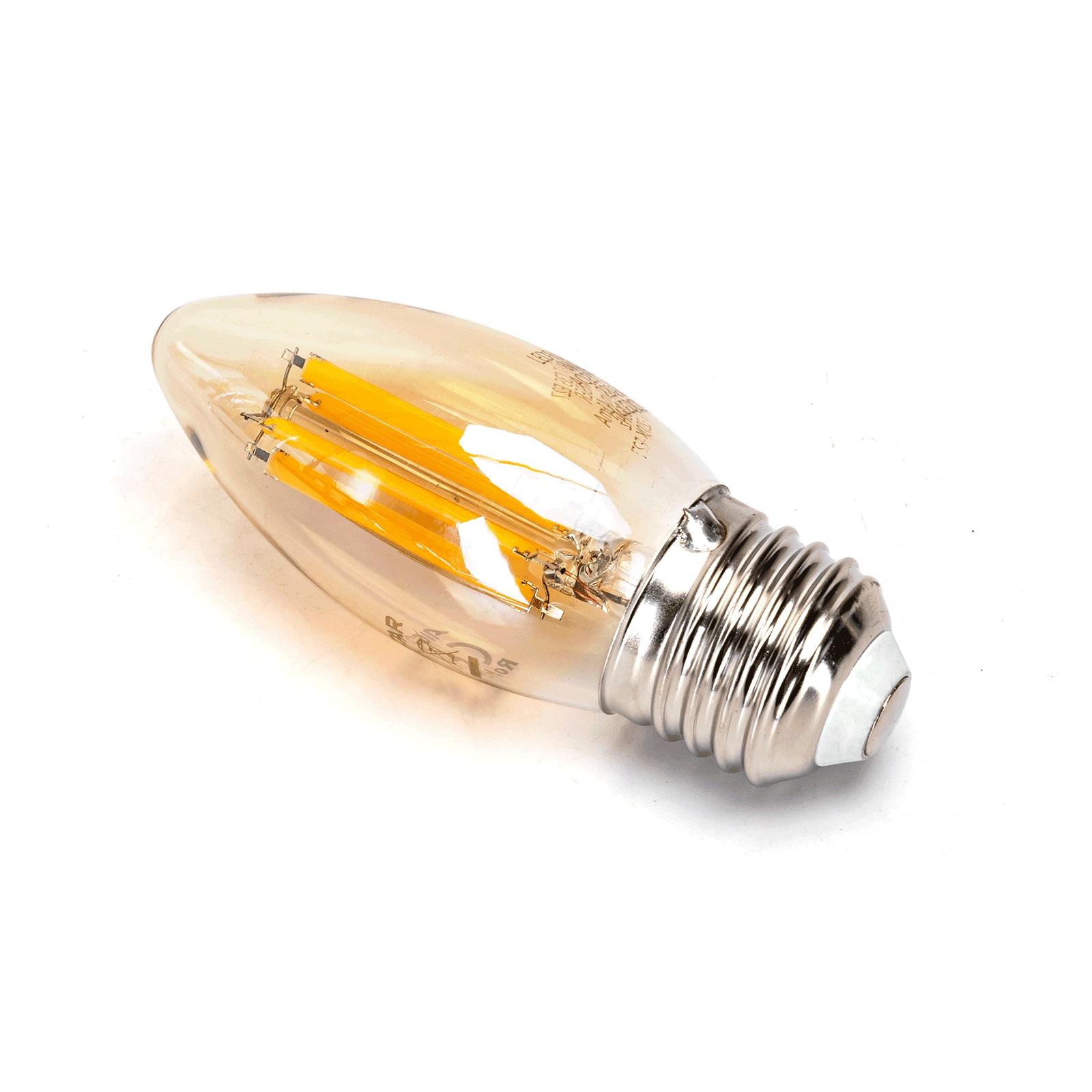 LED Filament Bulb (Amber) C35 E27 8W