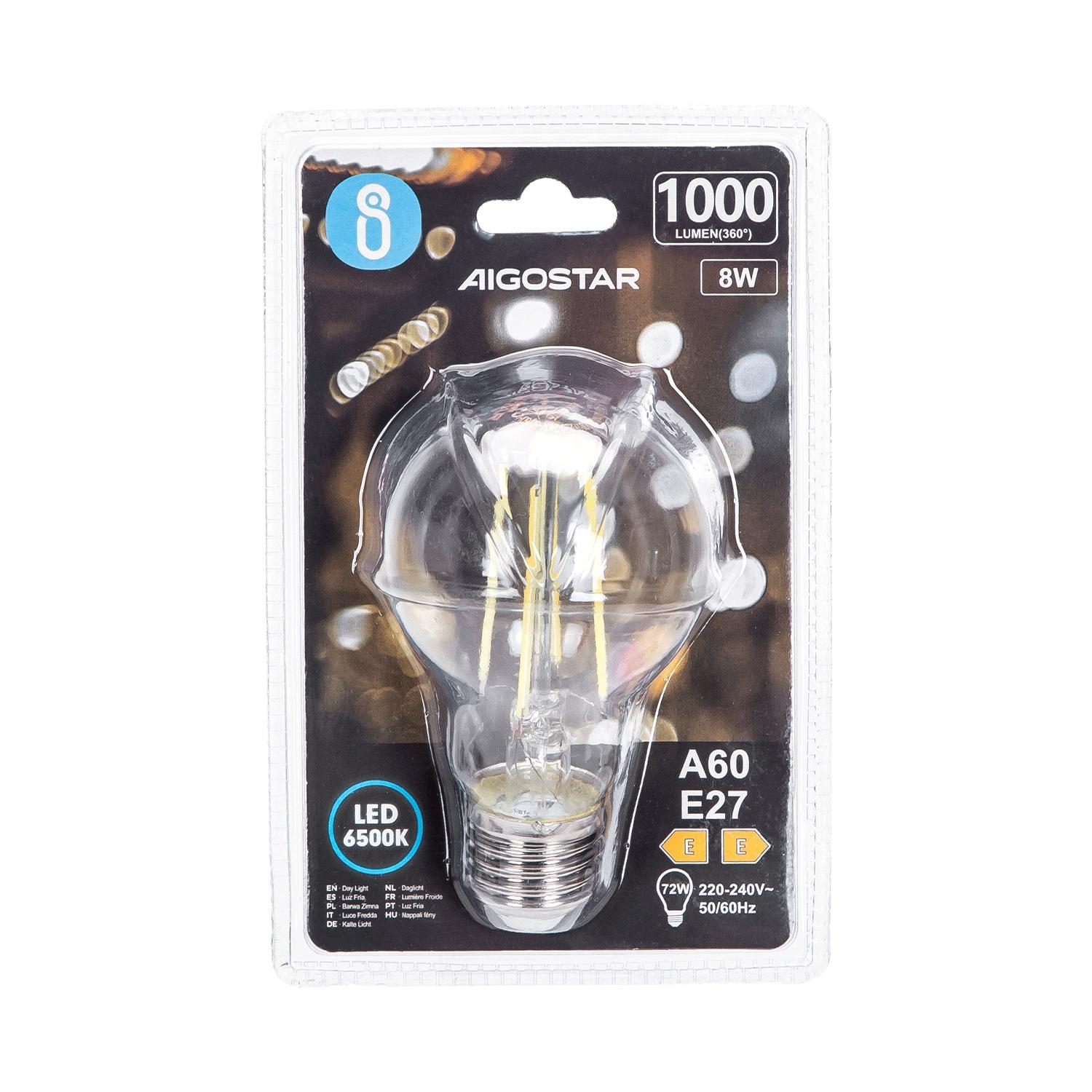 LED Filament Bulb (Clear) A60 E27 8W