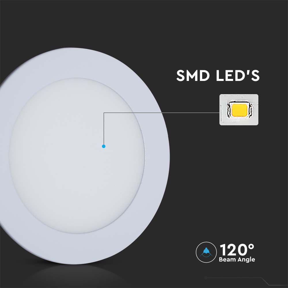 9W Panel LED , Barwa:3w1/ Okrągły, VTAC, SKU 6983