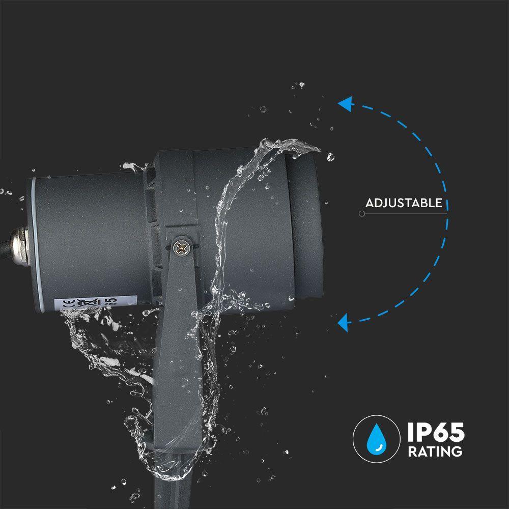 12W Oprawa ogrodowa SPIKE, Barwa:4000K, Obudowa: Szara , VTAC, SKU 217551
