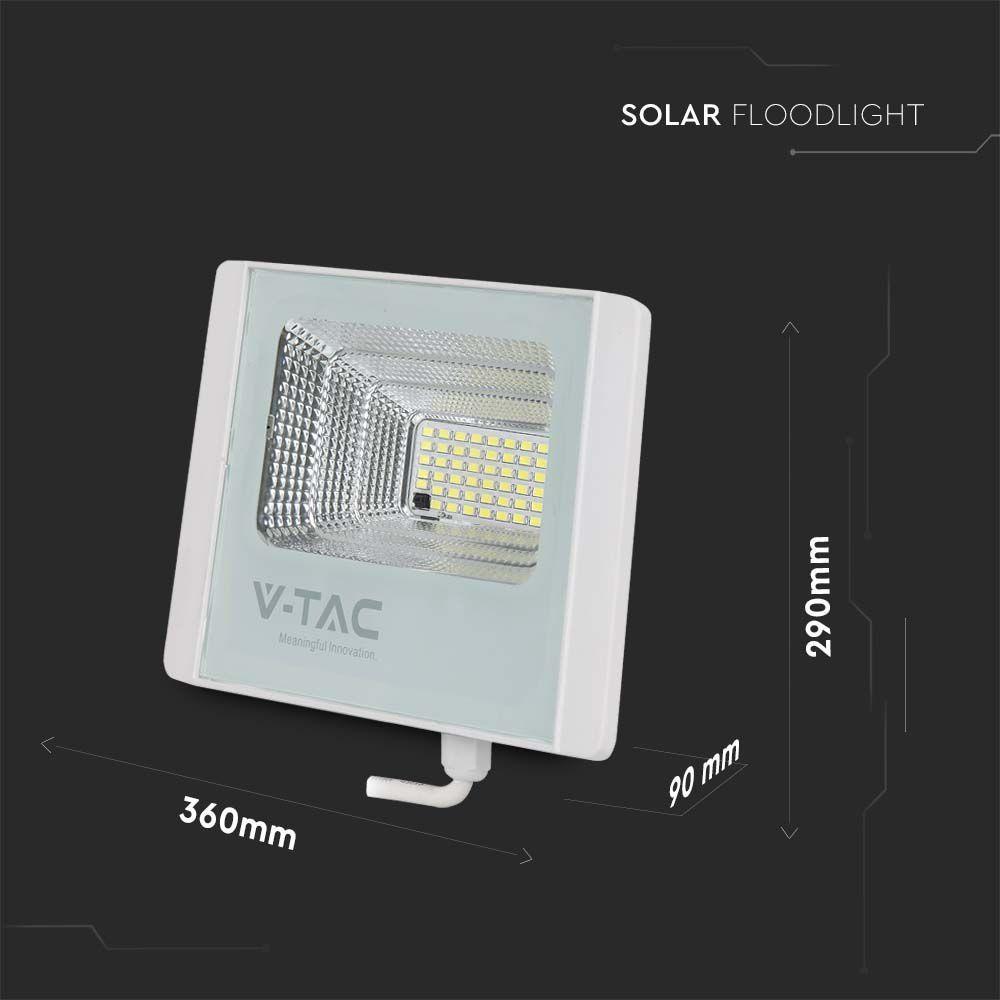 VT-200W 40W SOLAR PANEL WITH LED FLOODLIGHT 4000K WHITE BODY