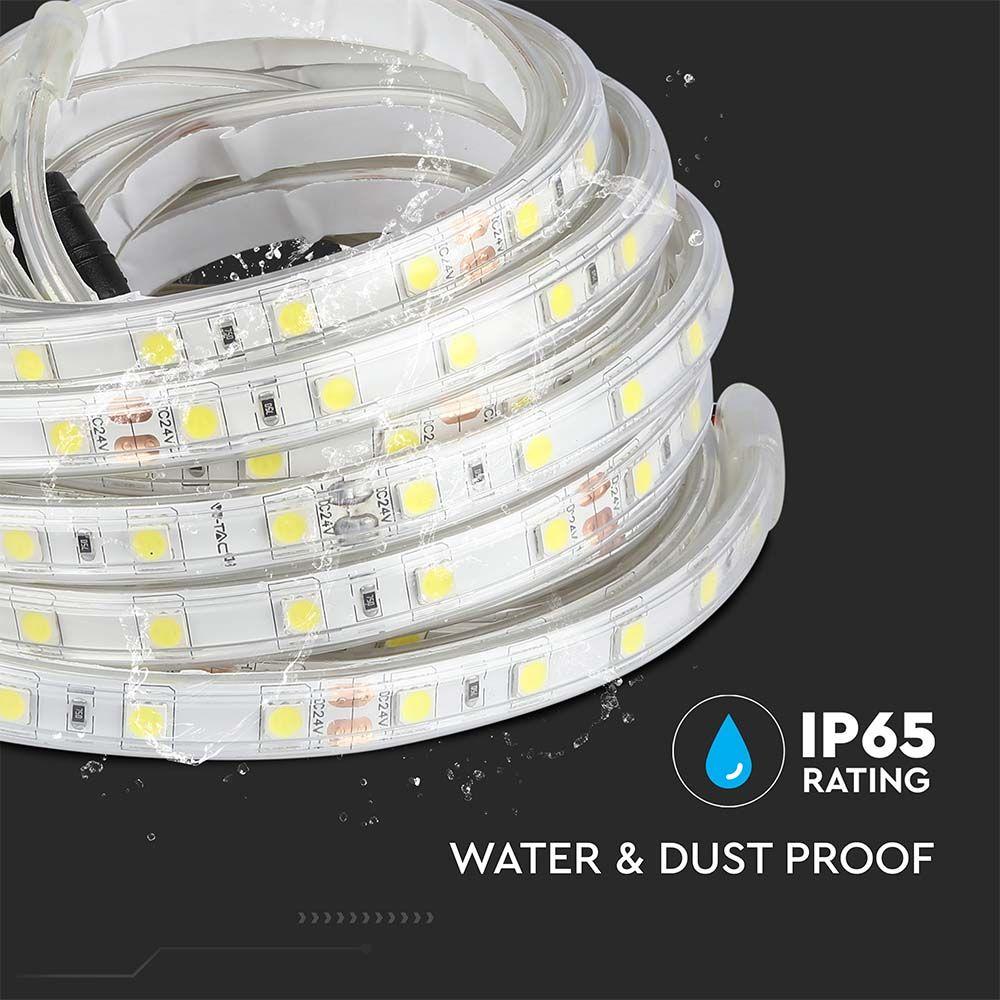 VT-5050 60 10W/M LED STRIP LIGHT 4000K IP65 24V (5M/ROLL)(PRICE PER M)