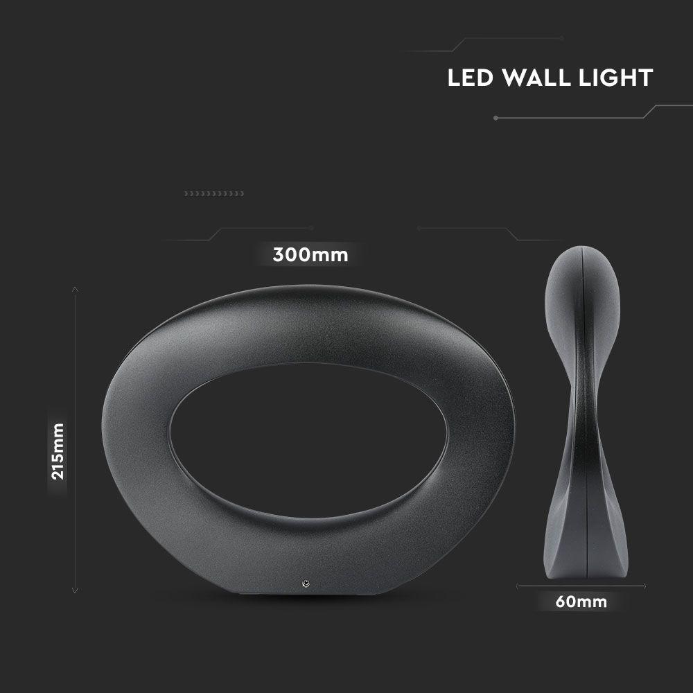 VT-811 9W LED WALL LIGHT 3000K BLACK BODY