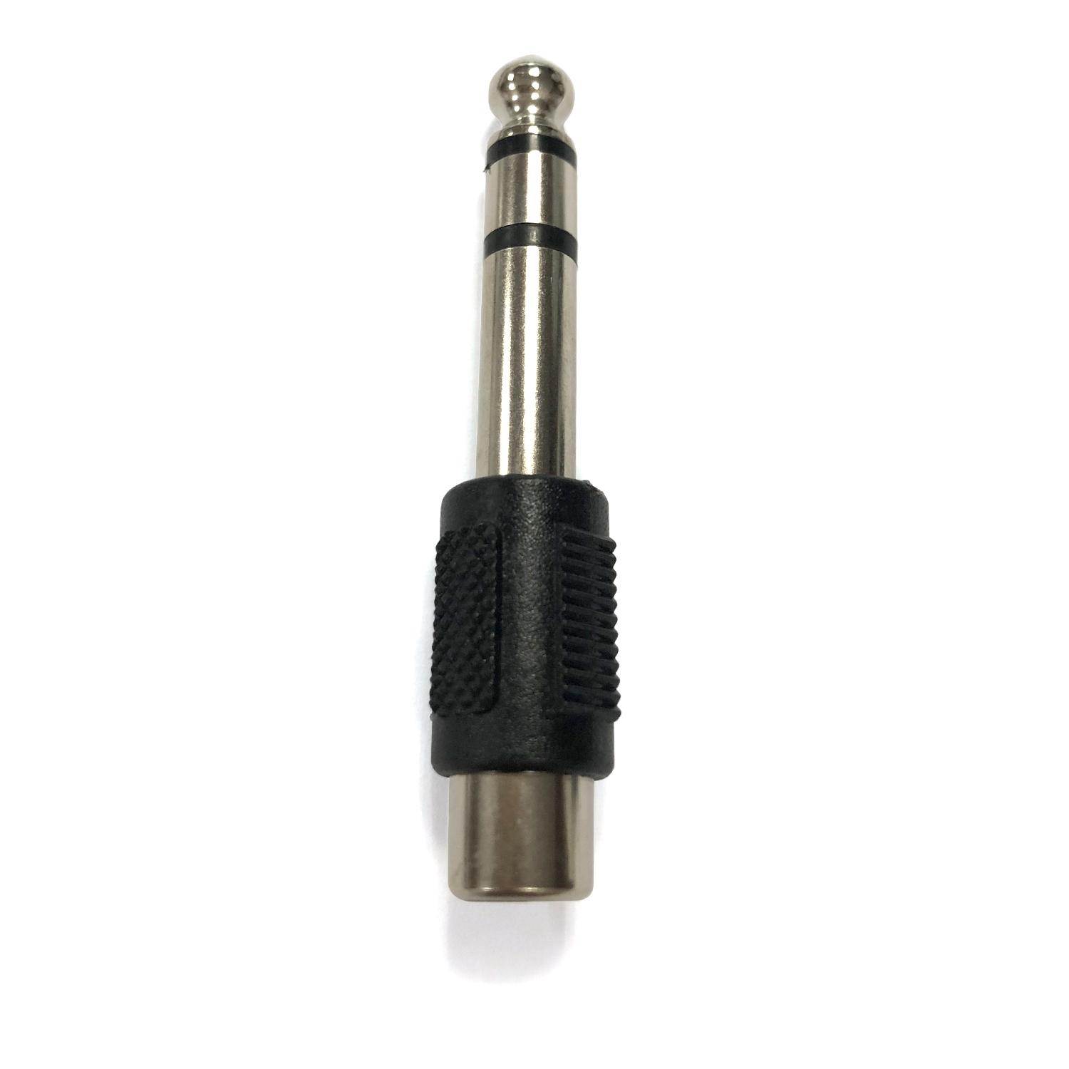 Audio/Video Connector 6.35 Male to RCA Female Black