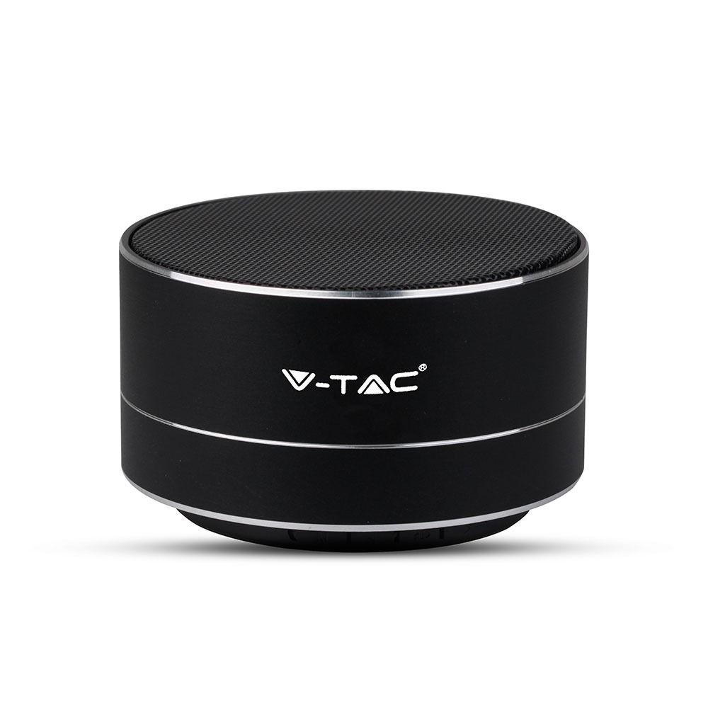 VT-6133 METAL BLUETOOTH SPEAKER WITH MIC & TF CARD SLOT-400mah BATTERY-BLACK