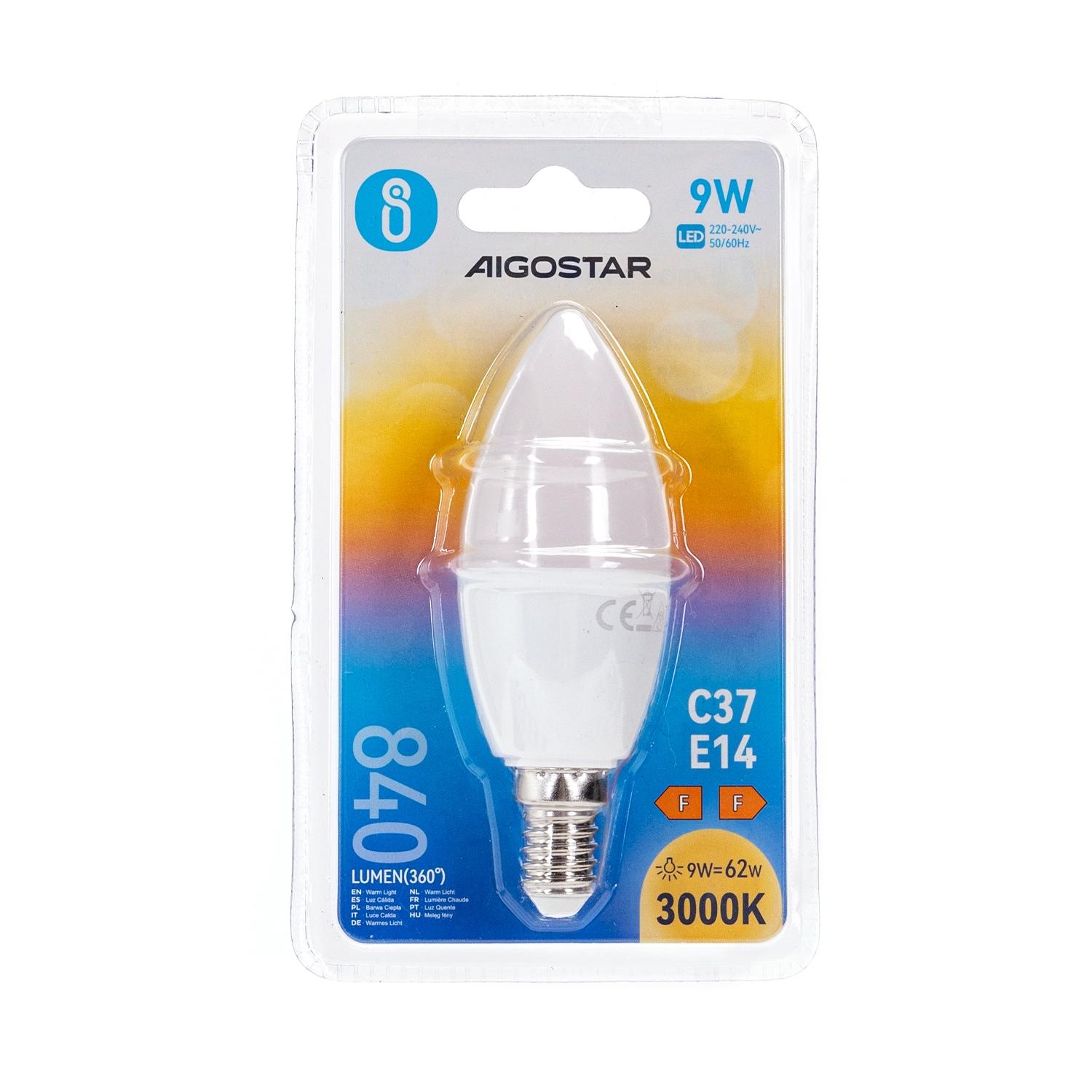 LED C37 E14 9W