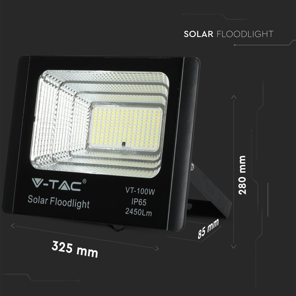 VT-100W 35W SOLAR PANEL WITH LED FLOODLIGHT 6000K