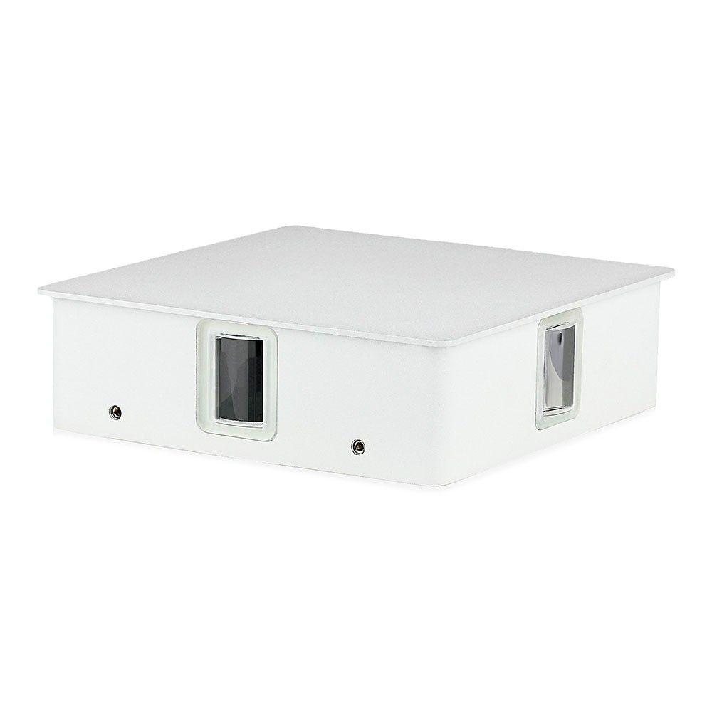 VT-704 4W LED WALL LIGHT 3000K IP65 WHITE BODY SQUARE