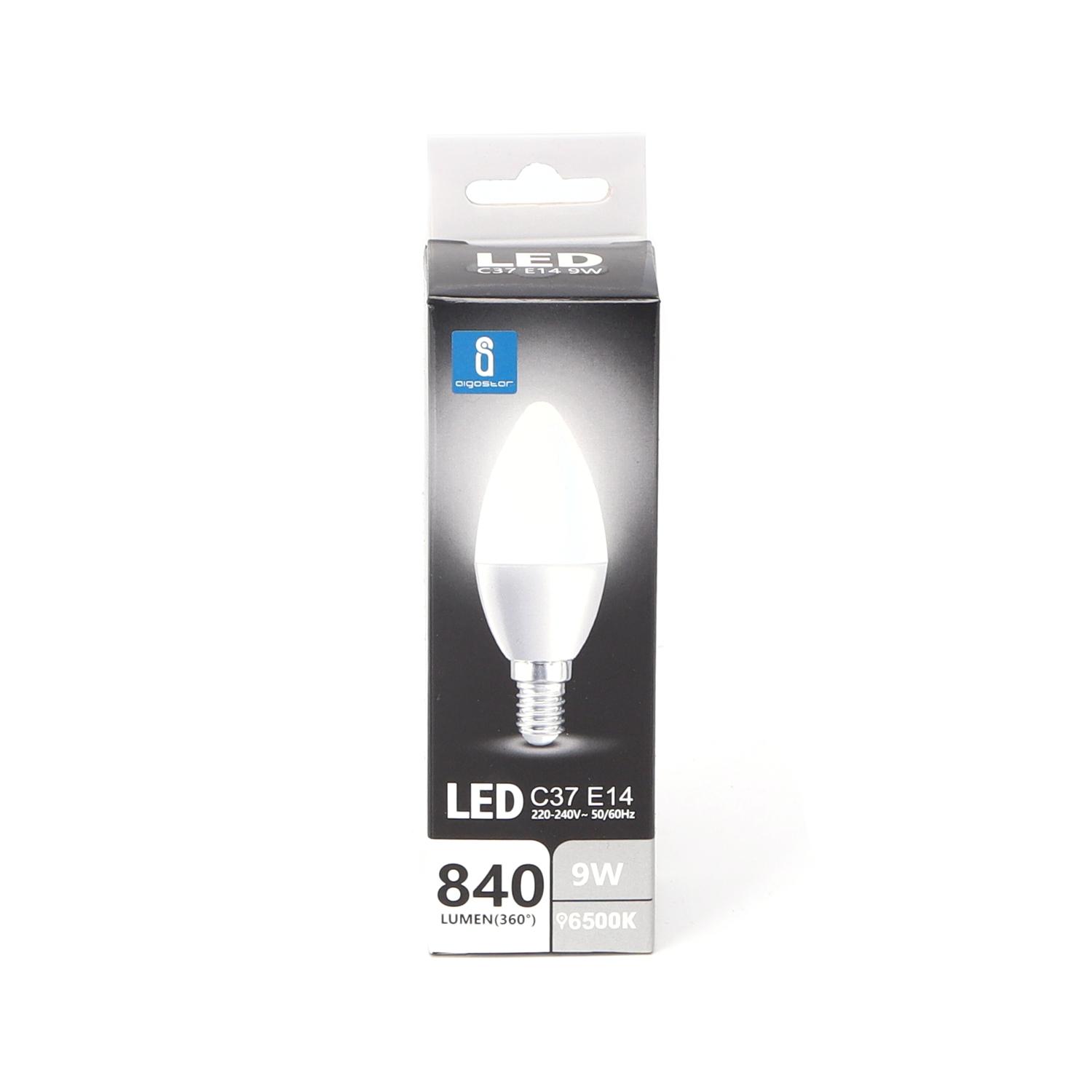 LED C37 E14 9W 6500K(9W,E14,6500K)