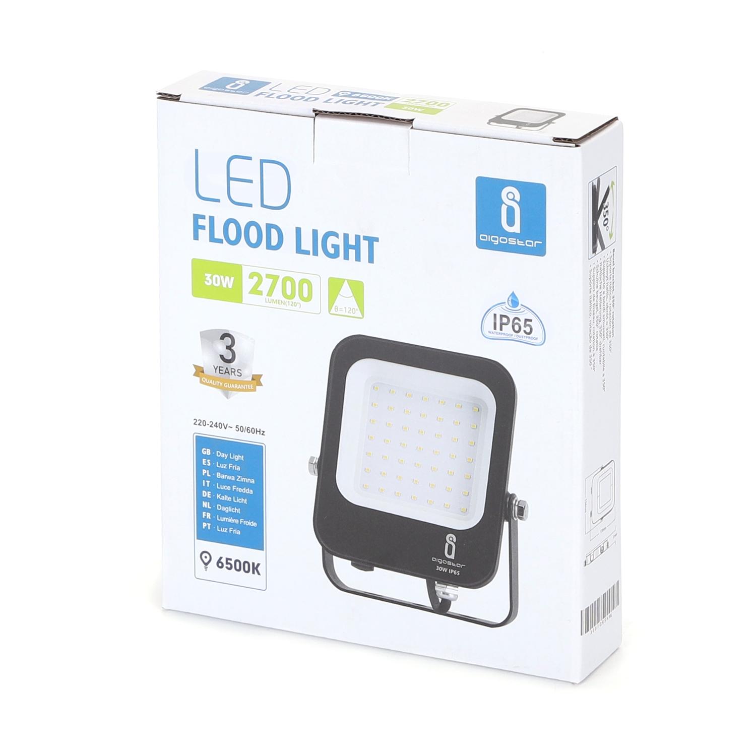 światło iluminacyjne LED 30W 2700lm 6500K IP65