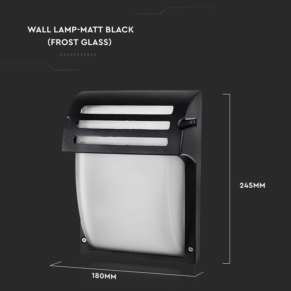 VT-754 E27 WALL LAMP-MATT BLACK(FROST GLASS)