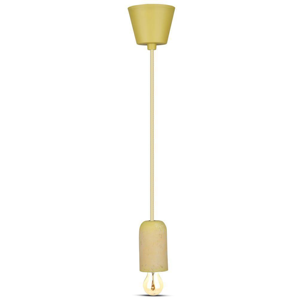 Lampa Wisząca, Trzonek:E27, Gips, Żółty, VTAC, SKU 3745