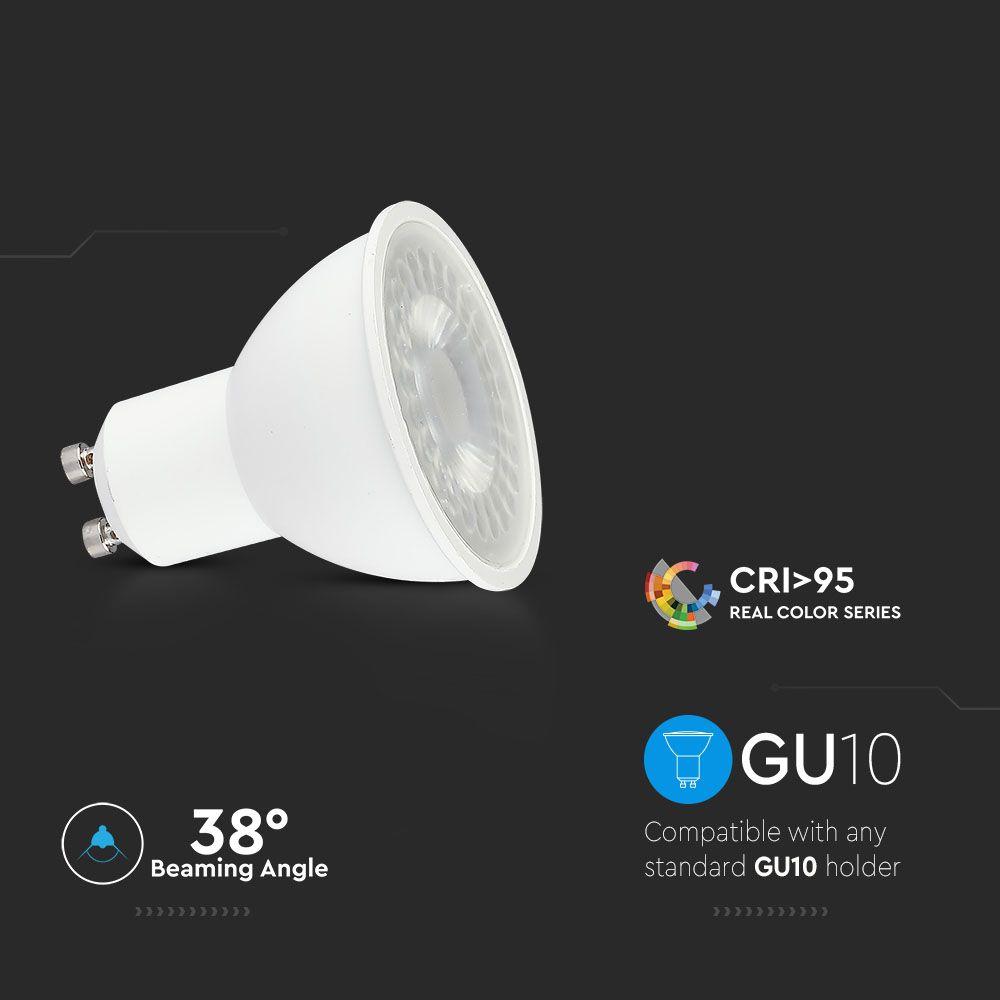 6W Żarówka LED, Barwa:6400K, CRI>95, Trzonek:GU10, VTAC, SKU 7499