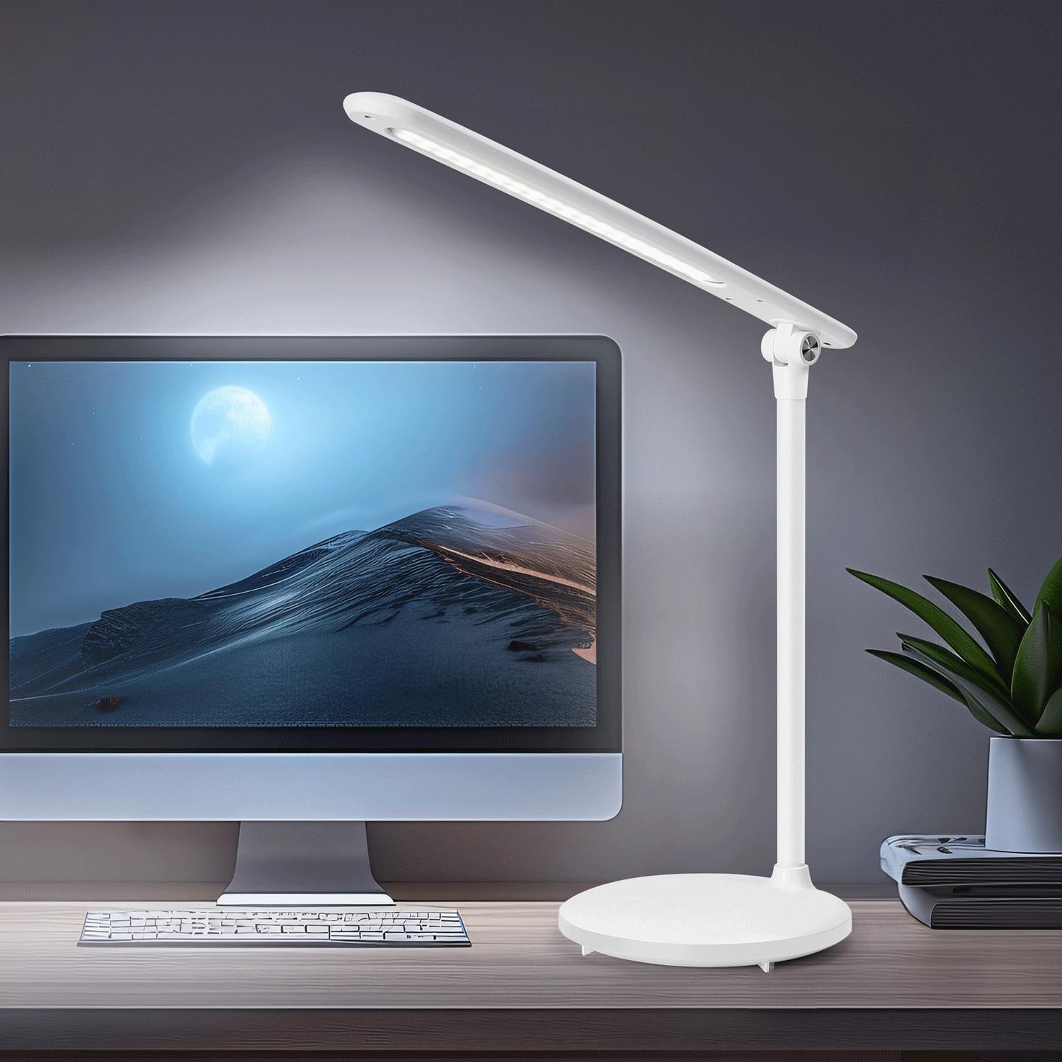 Multi-functional Desk Lamp Dimmable, CCT and Rechargeable