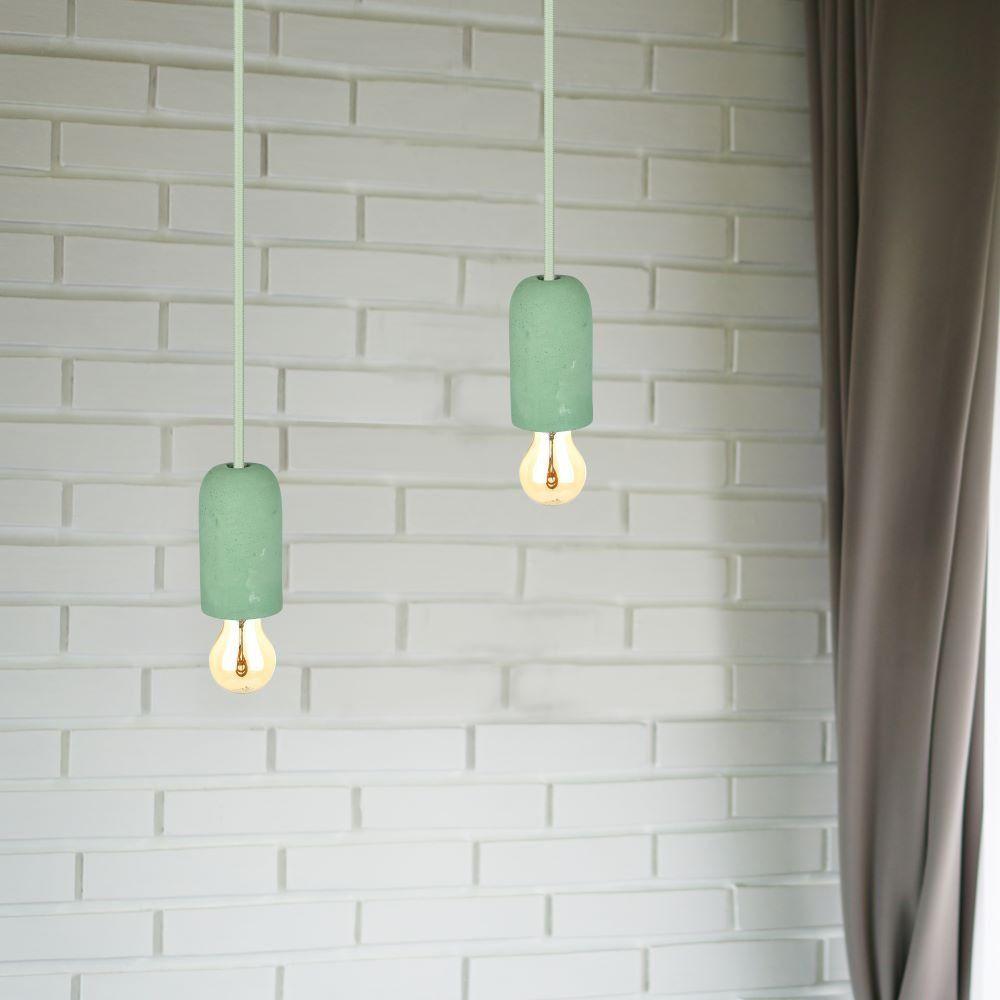 VT-7668 E27 CONCRETE PENDANT LIGHT-GREEN