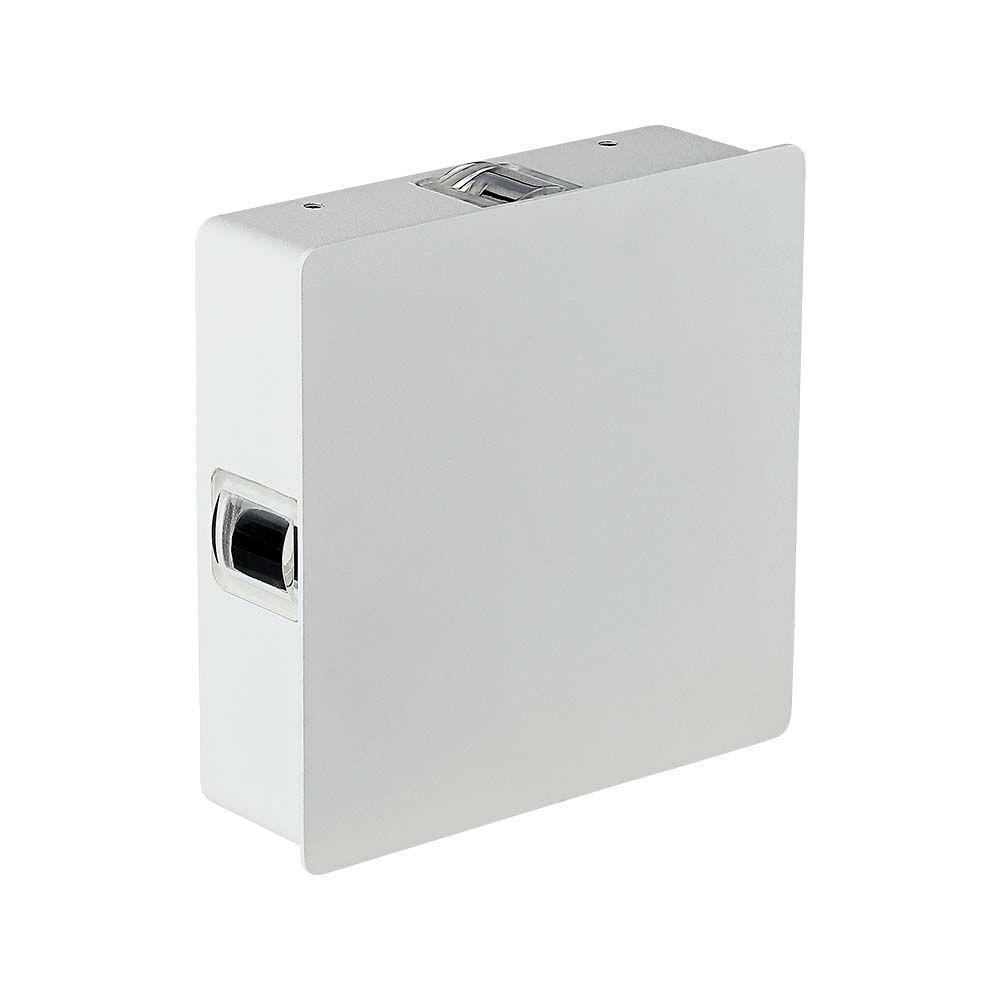 VT-704 4W LED WALL LIGHT 3000K IP65 WHITE BODY SQUARE