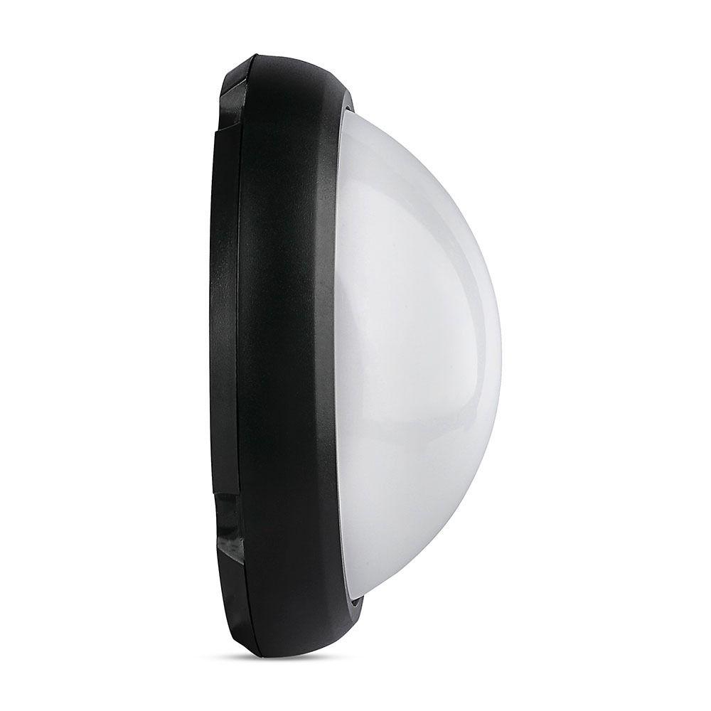 VT-8015 12W FULL ROUND IP54 DOME LIGHTS 4000K BLACK BODY