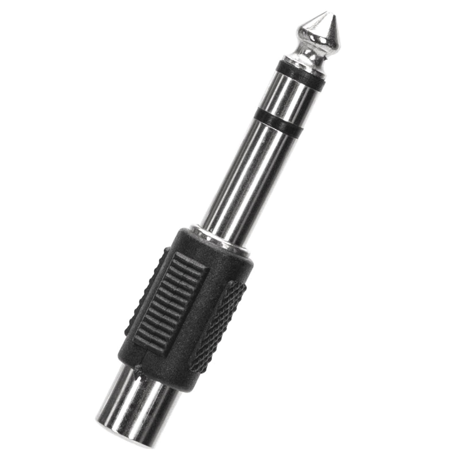 Audio/Video Connector 6.35 Male to RCA Female Black