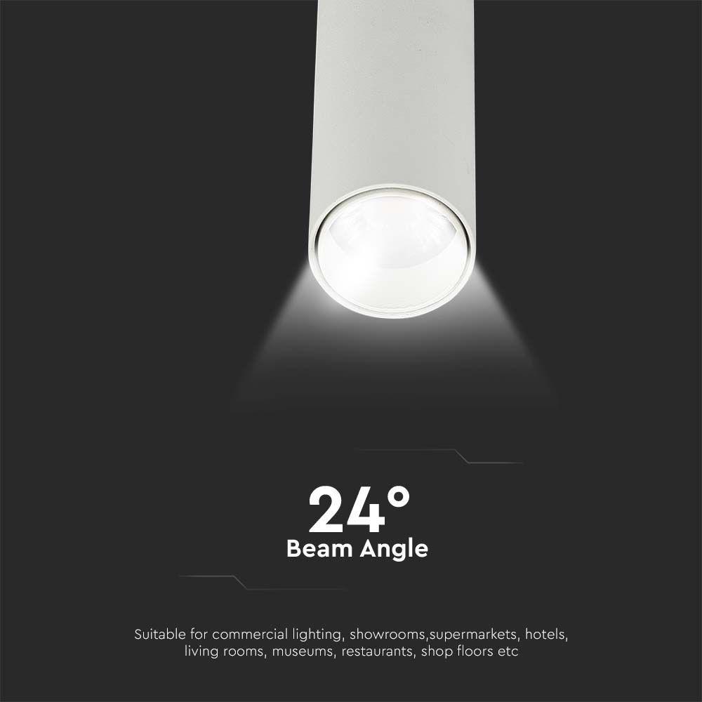 15W Lampa LED na szynoprzewód, Chip Samsung, Barwa: 4000K, 5 lat gwarancji, Obudowa: Biała , VTAC, SKU 21357