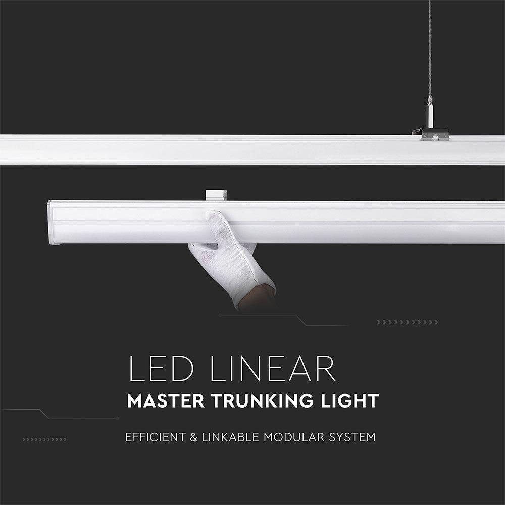 VT-4550D 50W LED LINEAR FOLLOW TRUNKING 4000K 120'D LENS (160LM/W)-DIMMABLE