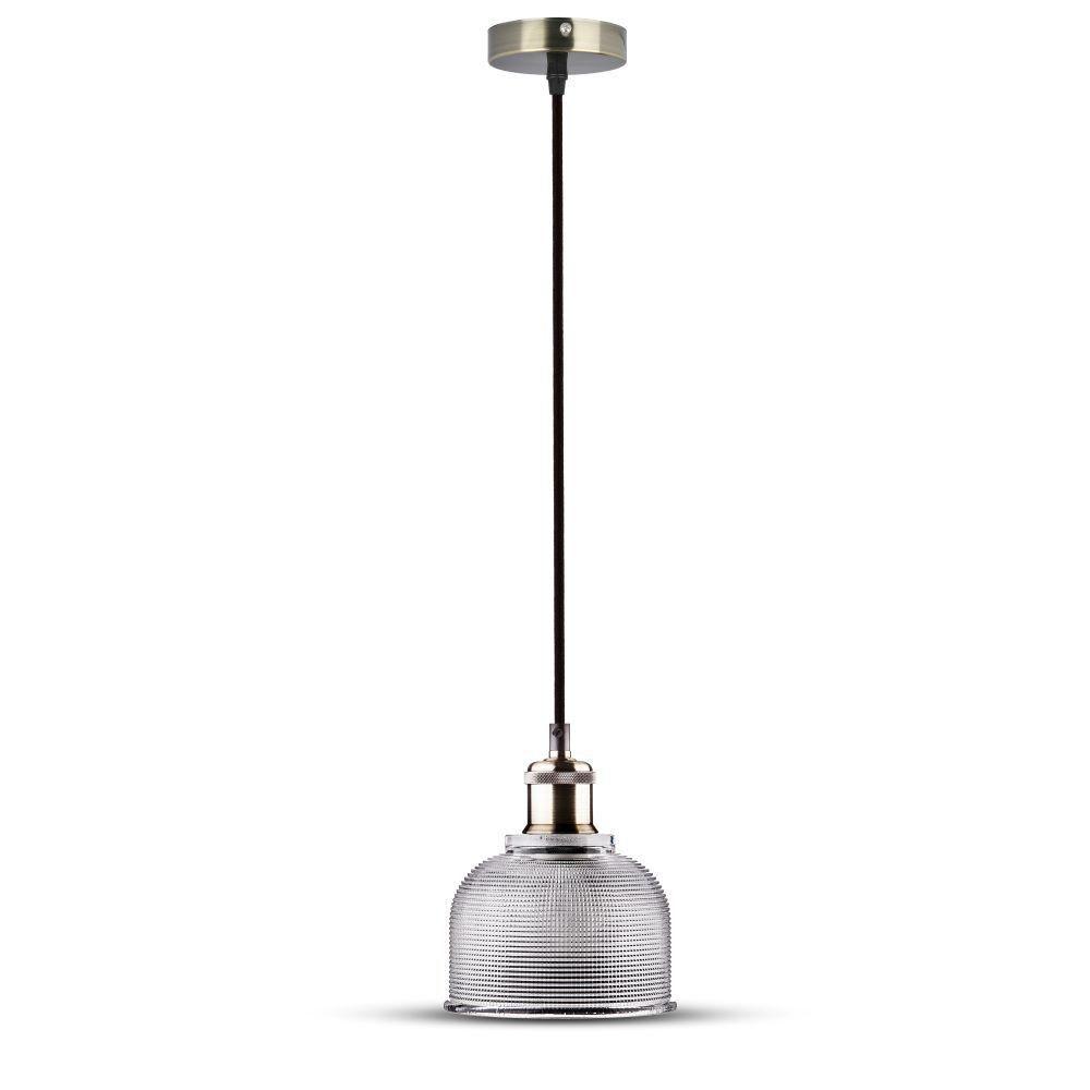 Lampa wisząca, Klosz: Transparentne szkło, zwis 150 cm, VTAC, SKU 3733