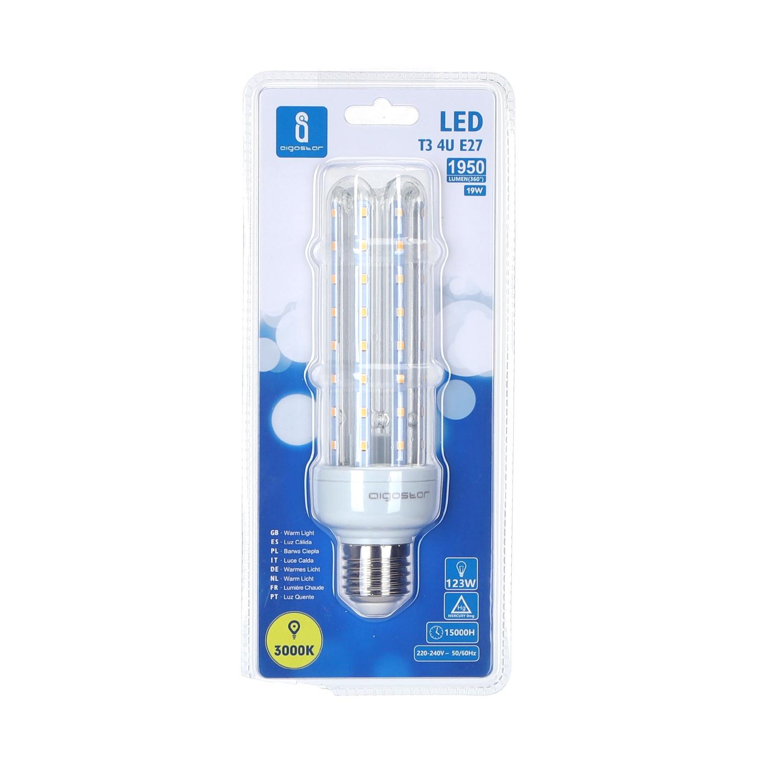 LED E27 19W U-tube