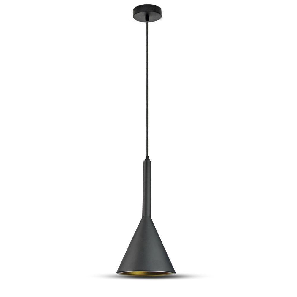 Lampa Wisząca, Lejkowata, Klosz: Aluminium, Czarny, VTAC, SKU 3869