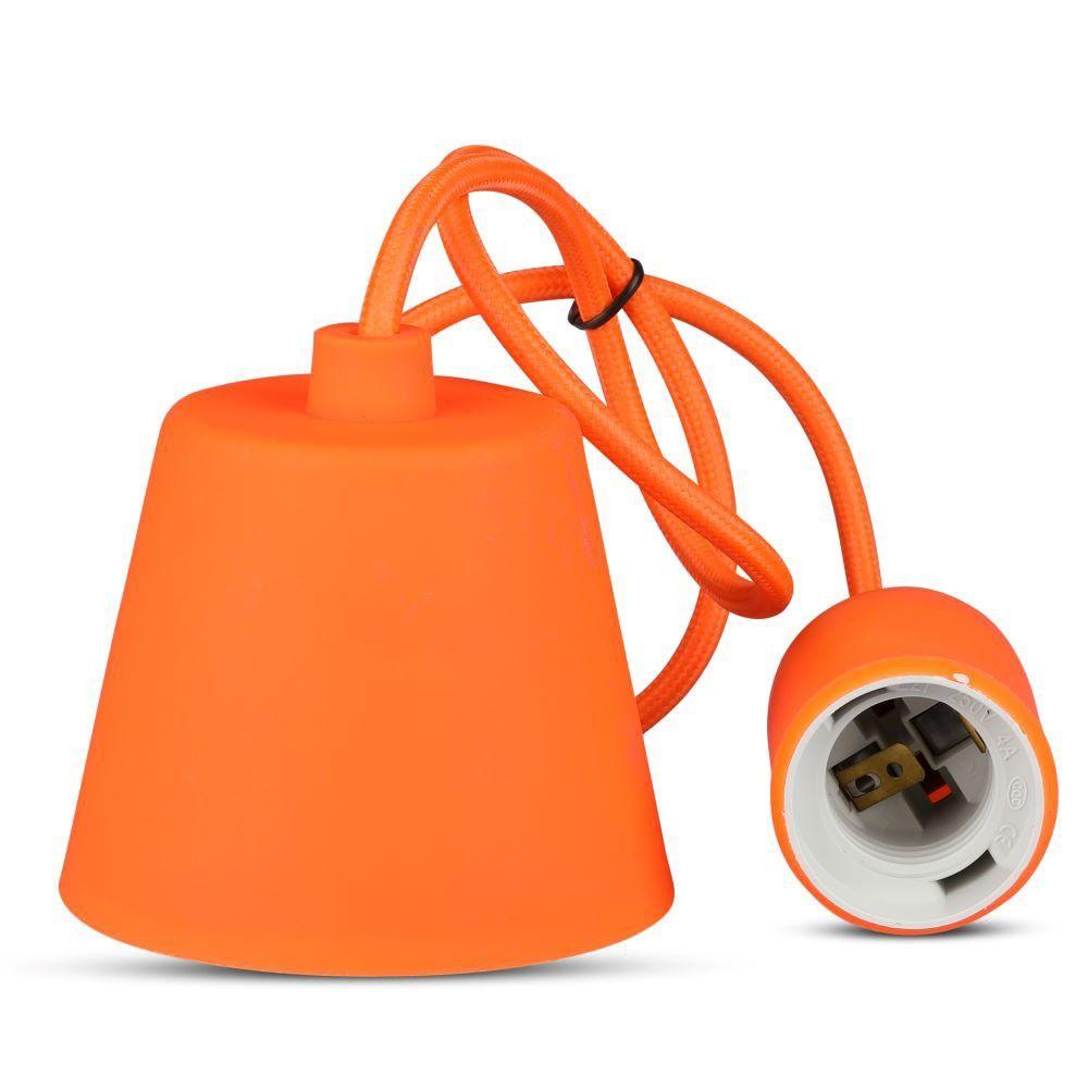 VT-7228 E27 SILICONE PENDANT HOLDER-ORANGE