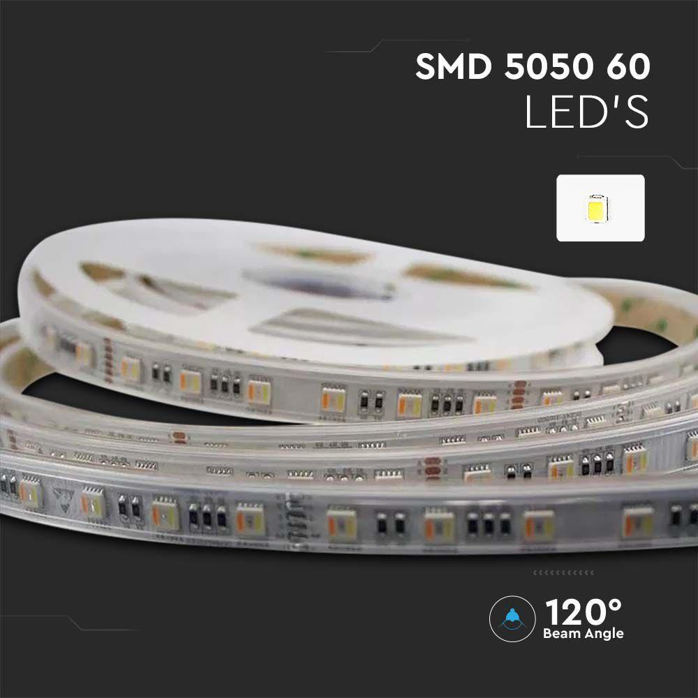 VT-5050 60 24W/M LED STRIP LIGHT CCT 3IN1+RGB IP65 24V