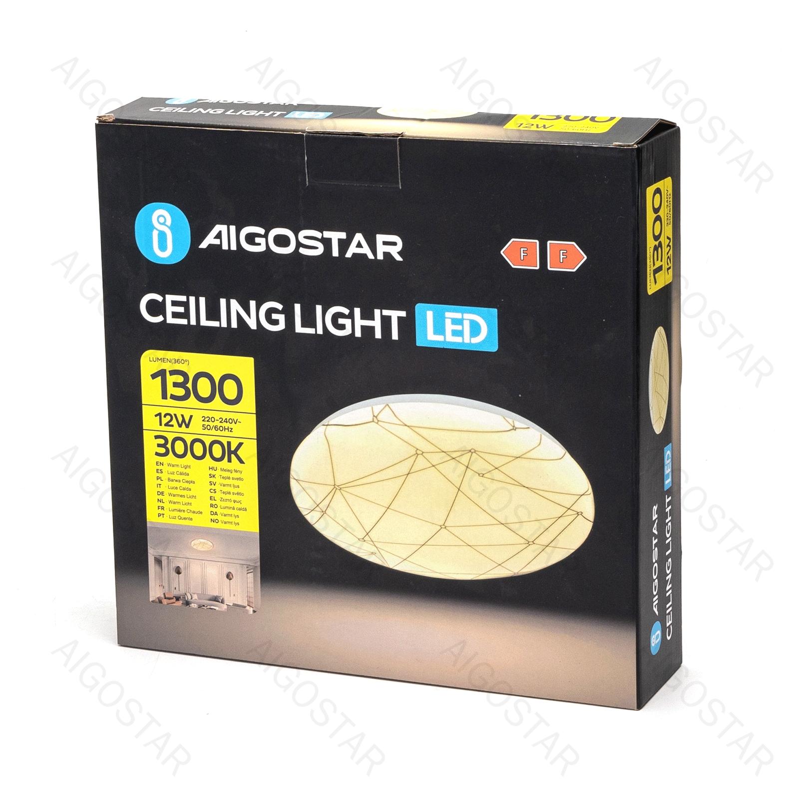 LED CEILING LIGHT 12W 3000K/GEOMETRIC LINE SHAPE